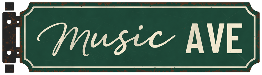 Music AVE street sign logo